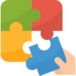 Puzzle-Illustration für Zusammenarbeit